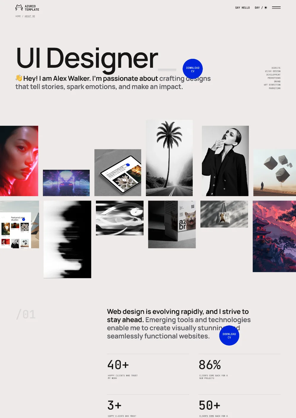 Gaith Template Image - About Me Page Link